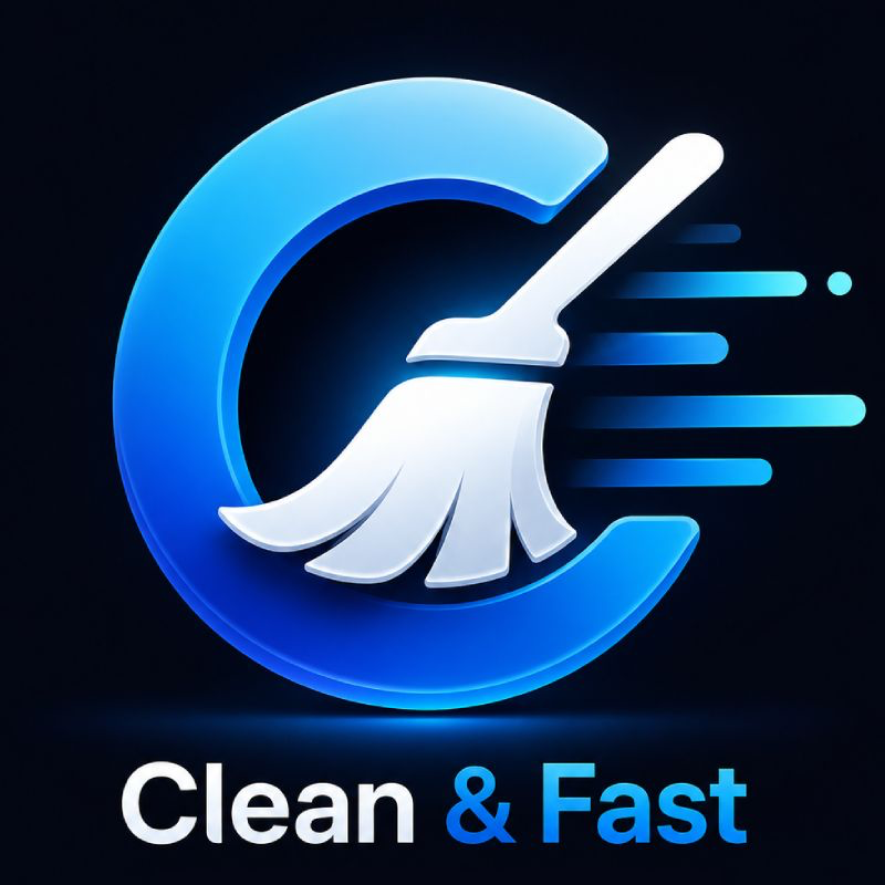 Clean & Fast Full Brand Logo